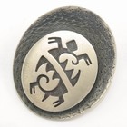 Hopi Overlay Turtle Sterling Silver Pendant