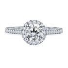 0 98 Ct Round Cut Real Moissanite Wedding Engagement Ring 14k Solid White Gold