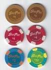Six Different  live  Casino Chips From South Point Hote   Casino  Lv Nv