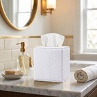 Tissue Box Cover Square white Holder For Bathroom Square  White
