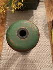 Antique Primitive Wooden Yarn Spool Green Patina Nice 