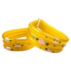 1950 s Vintage Yellow Pink Floral Celluloid Baby Stroller Blanket Clips Set Of 2