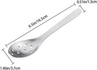 Aoosy Small Slotted Spoons modern Stylish Thick Heavy-weight Short Handle Stainl