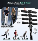 Adjustable Kick Scooter For Ages 6  Kid Teens  Adults Foldable Lightweight Aquas
