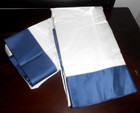 Nwop Ralph Lauren Langdon Border 624tc White Peacock Blue European Euro Shams
