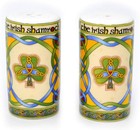 Irish Ceramic Salt And Pepper Shaker Set Of 2 Shamrock Celtic Design 8cm High