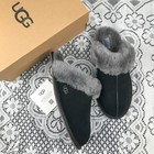 Ugg Scuffette Ii Black  Grey Suede Women s Comfort Sheepskin Wool Slippers 6-11