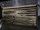 Vintage  Antique Writing Tool Set In Leather Case 