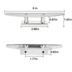 6 Inch Boat Cleat Flat Top 4 Pack  316 Stainless Steel Boat Dock Cleats rope    