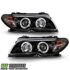 Black 2004-2006 Bmw E46 3-series Coupe Led Halo Projector Headlights W  Corner