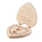 Wooden Baby Tooth Box Cute Portable Teeth Storage Box Organizer Keepsake For Ads