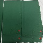 8 Green Holiday Holly Napkins Christmas Vintage