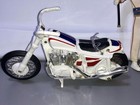 Vtg Evel Knievel 1975 Ideal Stunt Cycle Chrome Pipes   Figure Lot