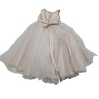 Mon Cheri Long Ivory Champagne Dress   Jacket Girl   s Size 3t Flower Girl Tulle
