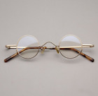 Classic Retro Small Round Spectacles Glasses Vintage Gold Eyeglass Frames Unisex