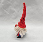 Vintage Holline Denmark Handcrafted Christmas Gnome Nisse Wood Felt Blue Red