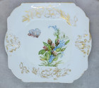 Limoges Charles Field Haviland Gdm Cabinet Plate 1882 Antique Butterfly Floral