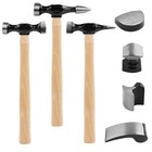 7 Piece Auto Body Repair Kit - Durable Tools With Carbon Steel Hammer Heads