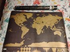 2015 Deluxe Edition Scratch Off World Travel Map Paper Poster 23 x32  With Tube