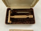 Vintage King Gillette Gilded Safety Razor In Original Case
