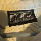 Vintage Rough Rider By Eagle White Button-up Shirt With Purple Diamond And Feath