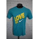 Nike Tennis Shirt Mens Size Medium Polyester Fit Dry Love Nyc New York City 