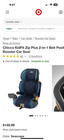 Chicco Kidfit Zip Plus 2-in-1 Booster Car Seat Backless   High Back 40-100 Lbs