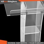 Acrylic Clear Podium Plexiglass Pulpit School Conference Church Curve Lectern Us