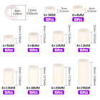 Swpeet 150pcs Nylon Round Spacer Standoff Screw Nut Assortment Kit  Nylon Pa66 P