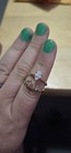 14k Yellow Gold Marquise Diamond Engagement Wedding Ring Set Size 6