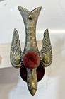 Vintage Victorian Sewing Hemming Bird Clamp Double Pin Cushion Spring Loaded