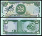 Trinidad   Tobago 5 Dollars 2006 P 47 Unc X 5 Pcs