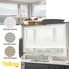 Grand White 71 In  W X 48 In  H Cordless Light Filtering Vinyl Mini Window Blind