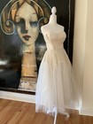 1950s Wedding Dress   Prom Dress White Tulle - Vintage Wedding Dress Xs Xxs