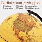 Illuminated Globe Of The World With Wooden Stand  8   Vintage World Globe Built 