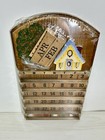 New Vtg Perpetual Wooden Wall Calendar Interchangeable Tiles 16   x9   country Core