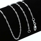20 Inch Fashion 925 Sterling Silver Water Necklace Punk Flat Link Chain Women