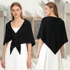  Pashmina Shawl Wrap For Women  Lightweight Triangle Wrap For Spring And Black