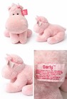 Russ Berrie    darly    Pink Hippo Plush Bow 20    Large Hippopotamus 29504 Headband