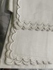 Lot  2  Nwt Made Germany Shams 30   x30    Cotton Embroidery Scalloped Last Pair