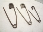 Set Of 3   Vintage For Laundry Bag Etc  Large Safety Pins 5 25   5     3 75 