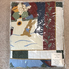 Vtg Snowman Holiday Patchwork Throw Quilt 50x68  Christmas Winter Limited Ed New