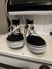 Vans Sk8-hi Flame High-top Black Suede Youth Sz 6 Excellent