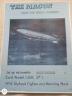 The Macon 1933 Us Navy Airship Dirigible Zeppelin Paper Card Model 1 350