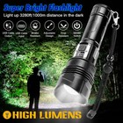 1200000lm 30w Led Flashlight Rchargeable Tactical Super Bright Police Torch Lamp