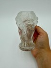 Vintage Art Deco Bohemia Naked Women Grape Harvest Frosted Clear Glass Vase