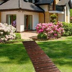 8 2 Ft Wooden Garden Pathway - Weather Resistant Carbonized Pine Roll