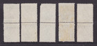Victoria 1890 1d Green Qv Stamp Duty Vertical Pairs X5 Used Sg 312  sd54 