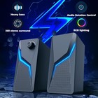 Pc Gaming Speakers With Enhanced Bass Volume Control Usb Powered 3 5mm