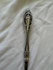 Antique Sterling Silver Handle Button Hook W  Art Nouveau Style Flower Design